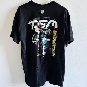 Men's Black My Hero Academia Graphic Tee - Anime Character Print